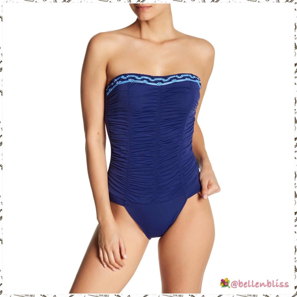Classic One-Piece Swimsuit Ruched by Despi,Sz L,XL
